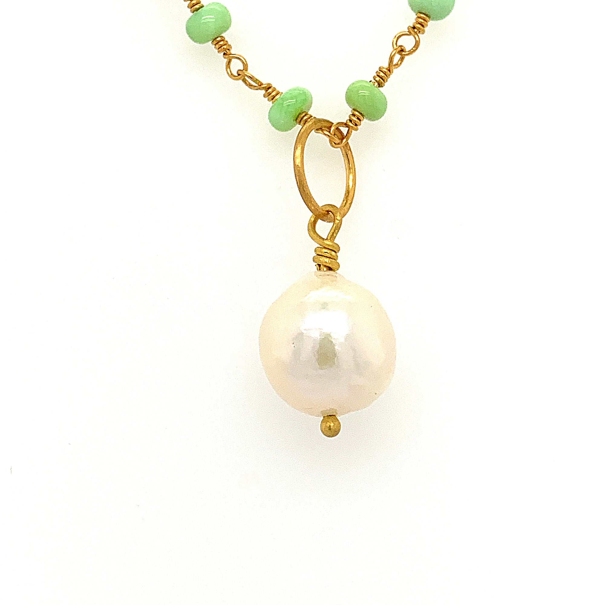 Marissa Pearl Pendant 22kt Gold - Ella Arey