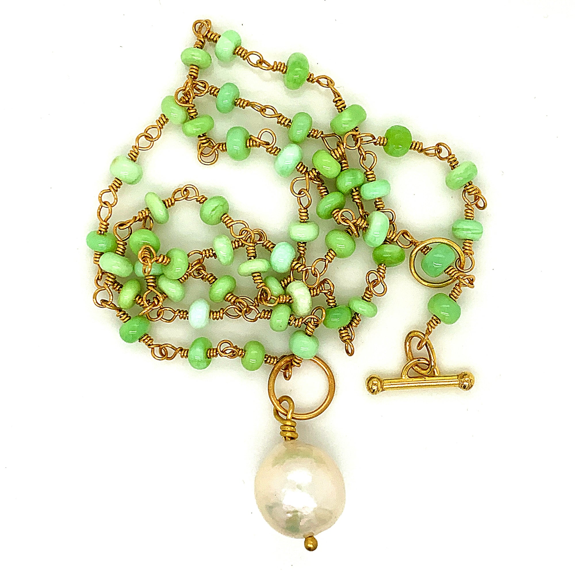 Marissa Pearl Pendant 22kt Gold - Ella Arey