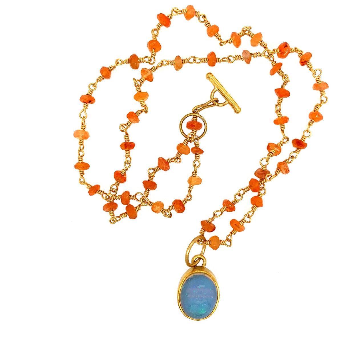 Carnelian and 22kt Gold Necklace - Ella Arey