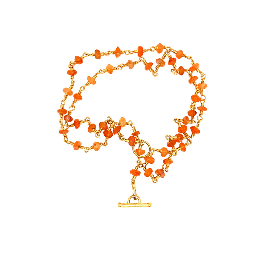 Carnelian and 22kt Gold Necklace - Ella Arey 