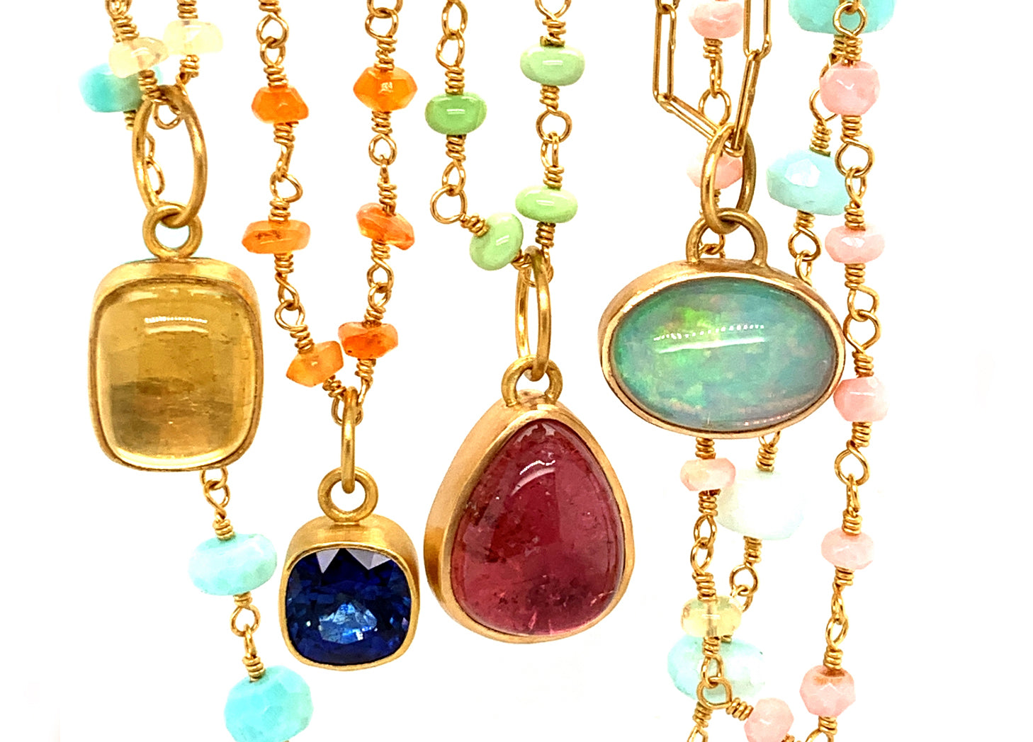 22kt Gold and Sapphire Pendant - Ella Arey